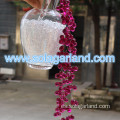 Guirnalda de cuerda decorativa de cuentas de uva roja acrílica